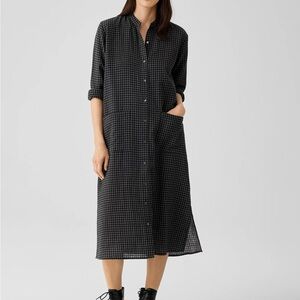 Eileen Fisher / S / eco / quiet luxury / coastal / pockets / scandi / plaid